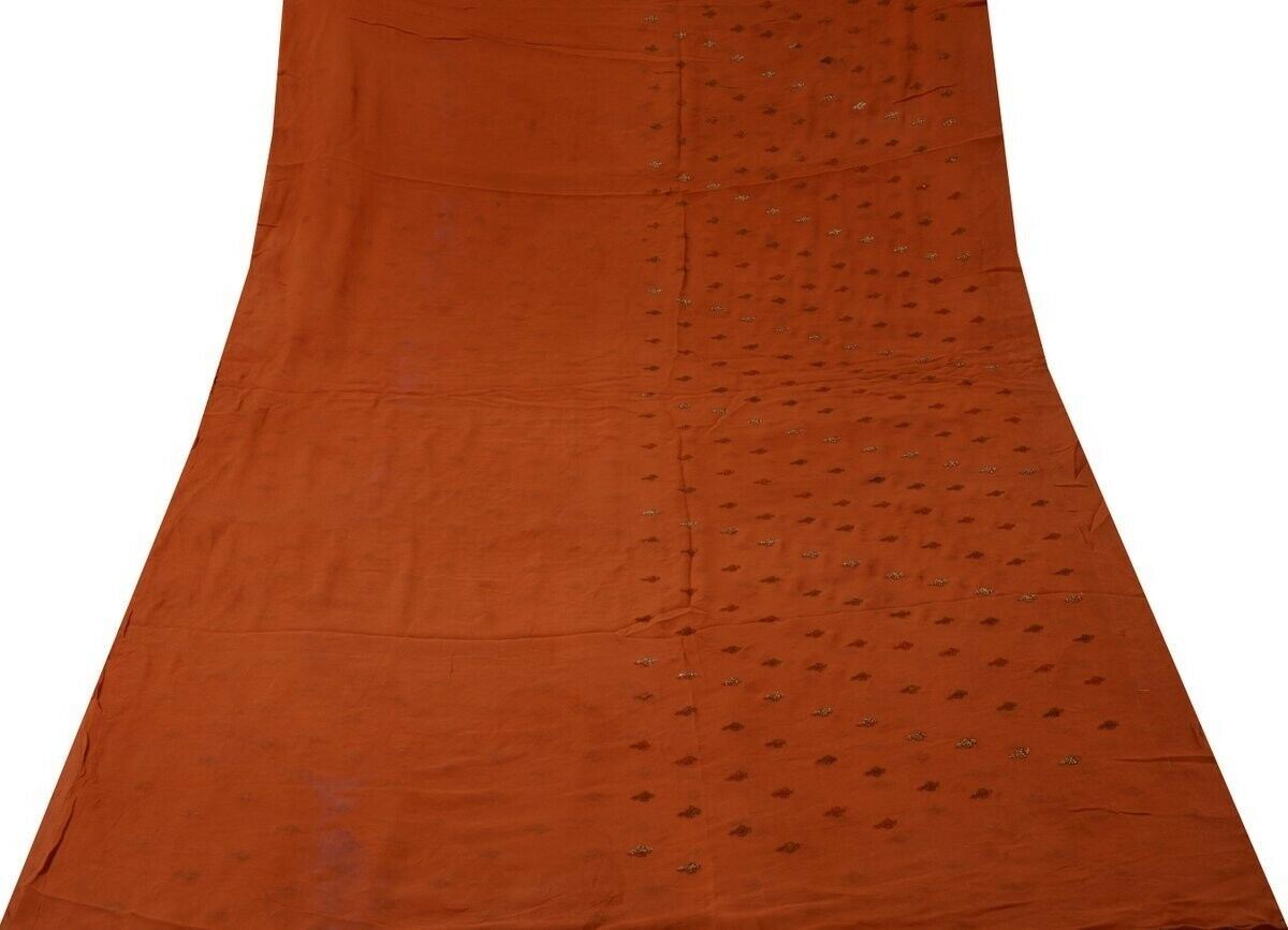 100% Pure Georgette Silk Vintage Sari Remnant Scrap Fabric for Sewing Craft