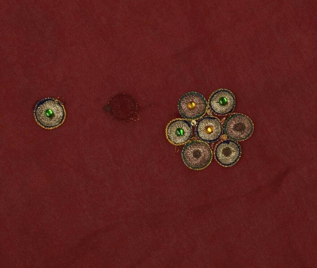 100% Pure Georgette Silk Vintage Sari Remnant Scrap Fabric for Sewing Craft