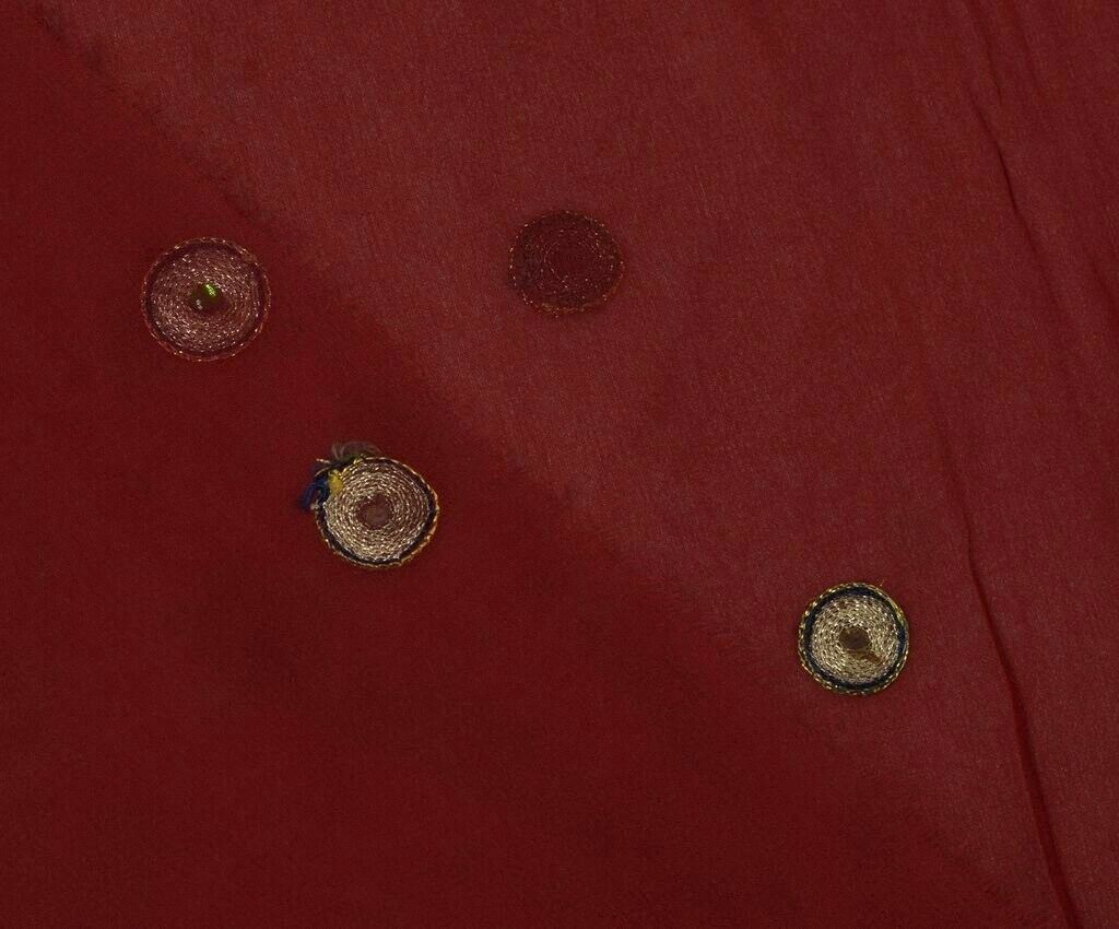 100% Pure Georgette Silk Vintage Sari Remnant Scrap Fabric for Sewing Craft