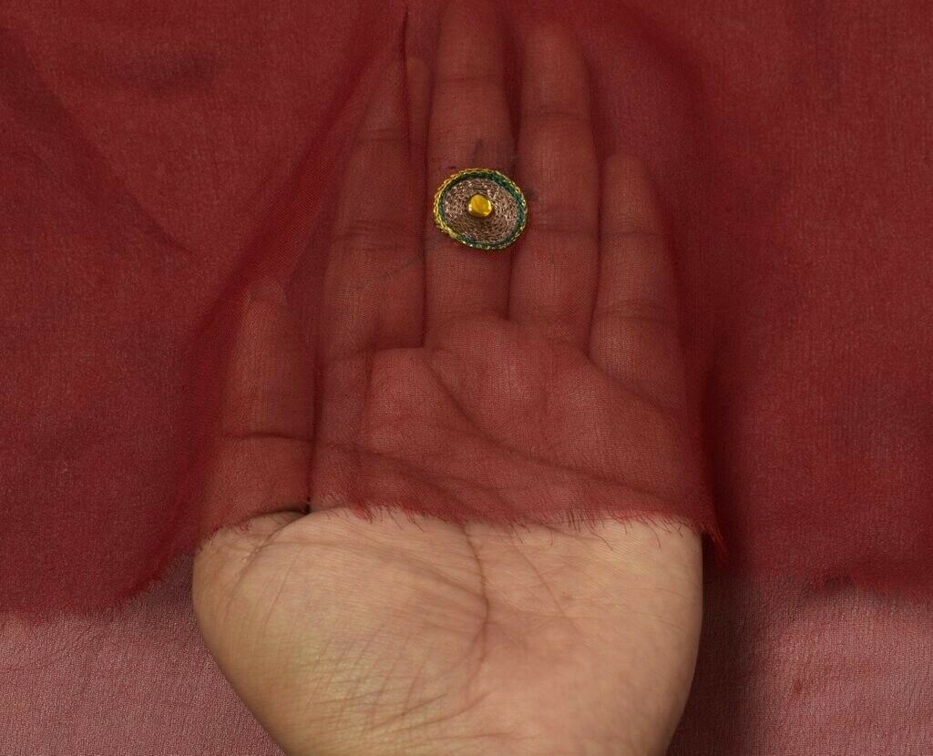 100% Pure Georgette Silk Vintage Sari Remnant Scrap Fabric for Sewing Craft