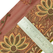 Vintage Sari Border Indian Craft Trim Embroidered Floral Maroon Ribbon Lace