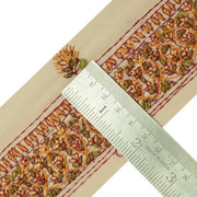 Vintage Sari Border Indian Craft Trim Hand Embroidered Sewing Ribbon Lace