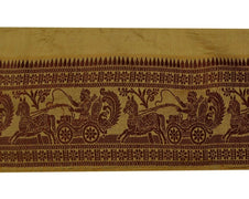 Vintage Sari Border Indian Craft Trim Woven Baluchuri Pure Silk Ribbon Lace