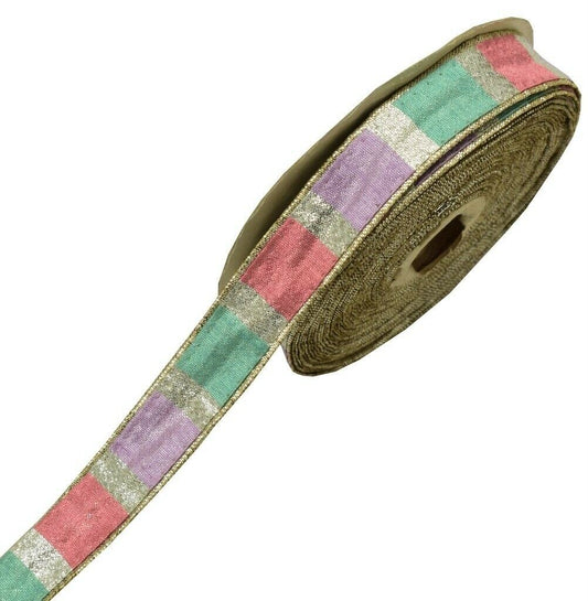 0.75" W 2 Yard Edging Border Indian Craft Trim Woven Mulit Sewing Ribbon Lace