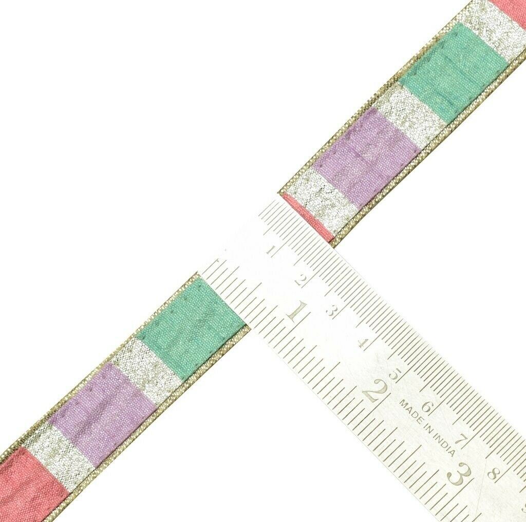 0.75" W 2 Yard Edging Border Indian Craft Trim Woven Mulit Sewing Ribbon Lace