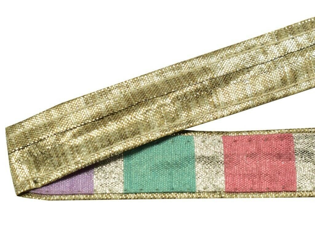 0.75" W 2 Yard Edging Border Indian Craft Trim Woven Mulit Sewing Ribbon Lace