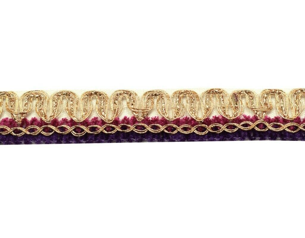 0.9" W 3 Yard Edging Border Indian Craft Trim Multi Color Sewing Ribbon Lace