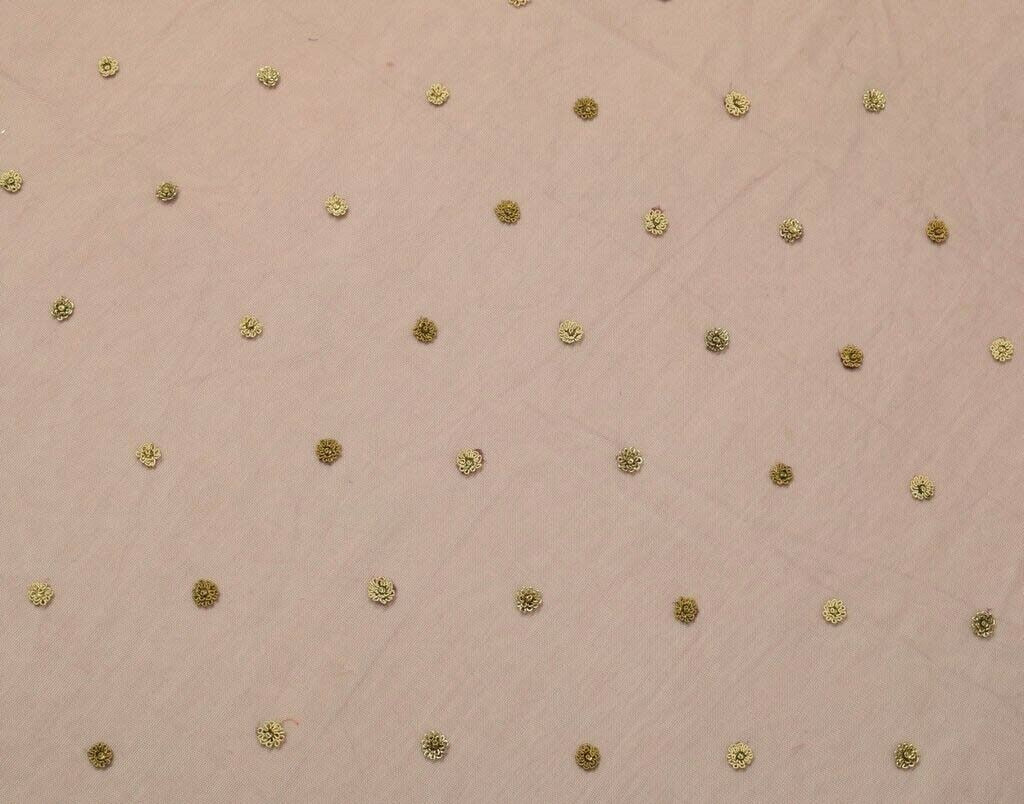 Vintage Saree Remnant Scrap Multi Purpose Hand Beaded Maroon Design Fabric