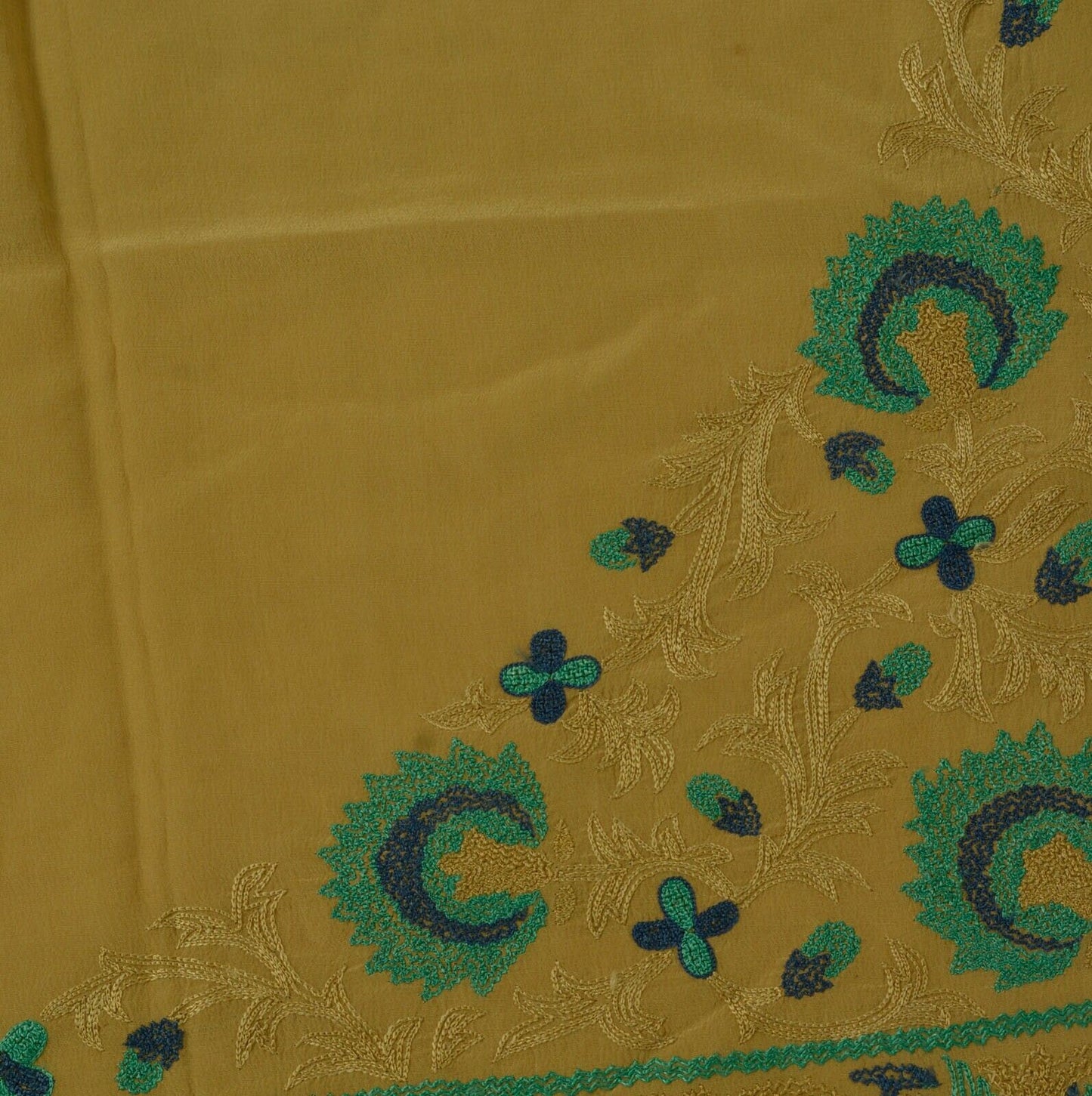 Vintage Saree Remnant Scrap Multi Purpose Craft Thread Embroidered Fabric