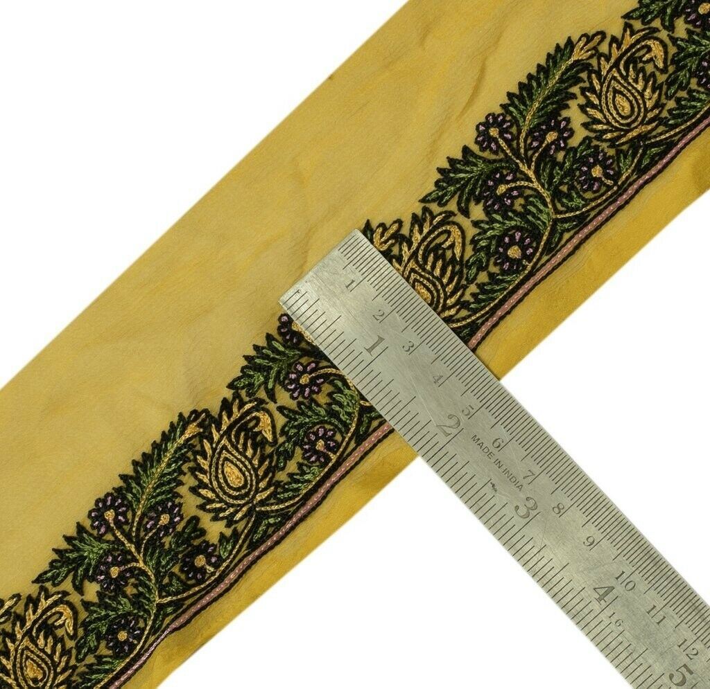 Vintage Sari Border Indian Craft Sewing Trim Embroidered Ribbon Lace