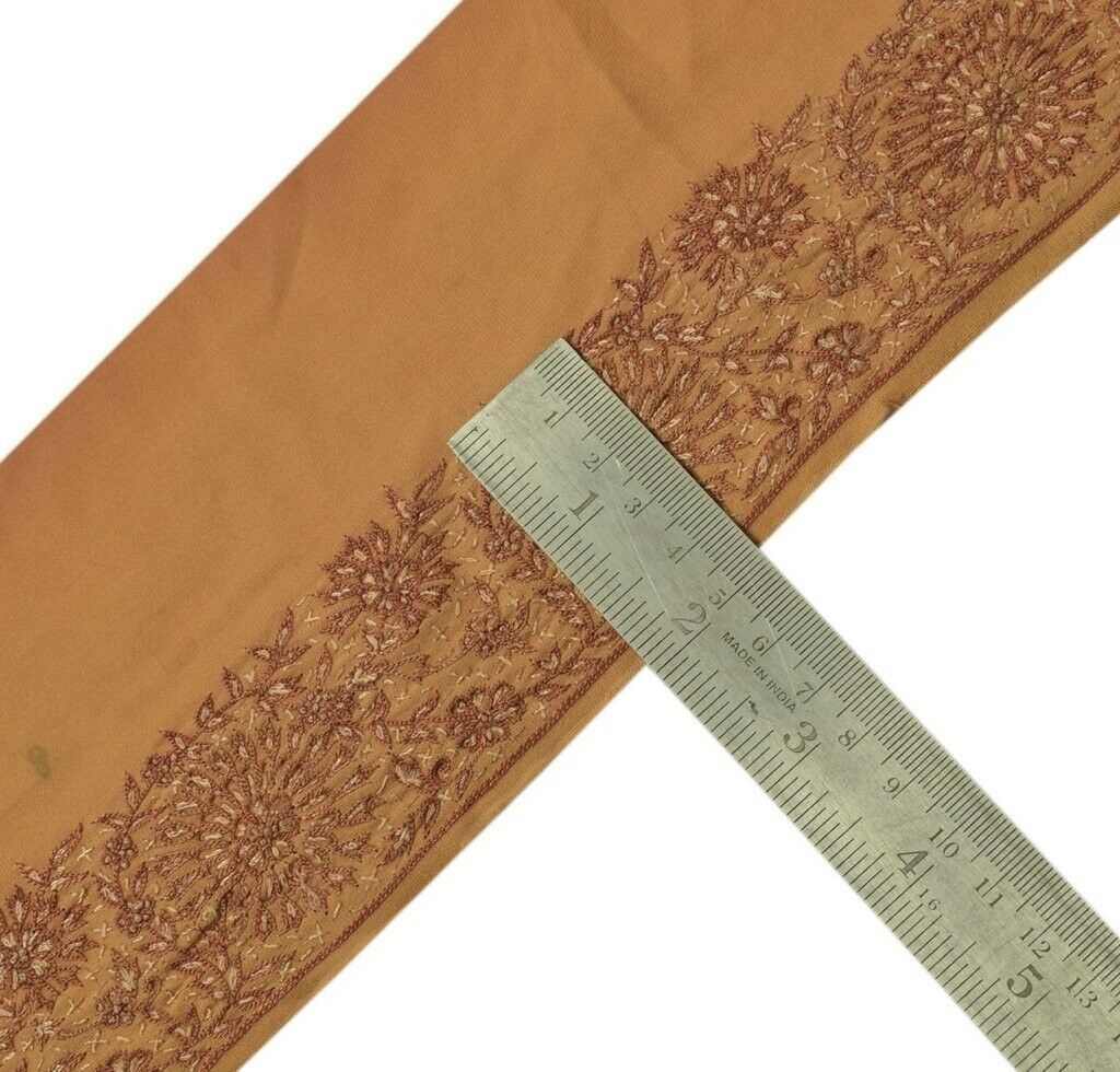 Vintage Sari Border Indian Craft Sewing Trim Hand Embroidered Ribbon Lace