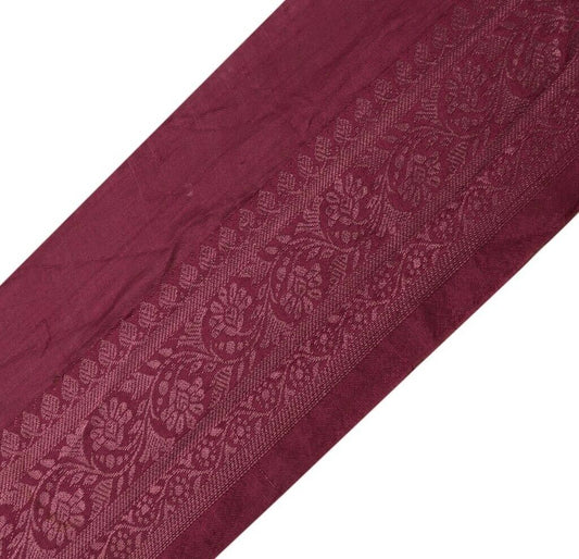 Vintage Sari Border Indian Craft Sewing Trim Woven Magenta Ribbon Lace