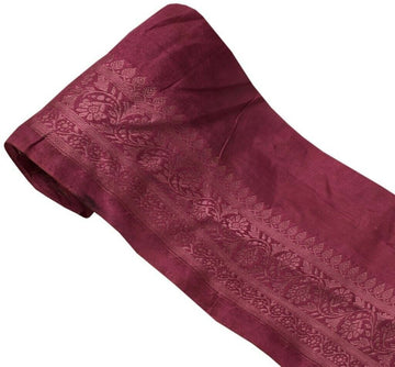 Vintage Sari Border Indian Craft Sewing Trim Woven Magenta Ribbon Lace
