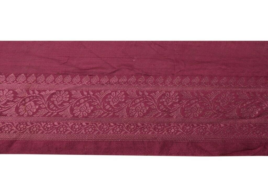Vintage Sari Border Indian Craft Sewing Trim Woven Magenta Ribbon Lace