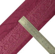 Vintage Sari Border Indian Craft Sewing Trim Woven Magenta Ribbon Lace