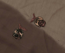 Blend Georgette Vintage Sari Remnant Scrap Fabric for Sewing Craft Dark Brown