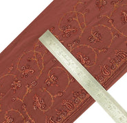 Vintage Sari Border Indian Craft Sewing Trim Hand Embroidered Pure Silk Lace