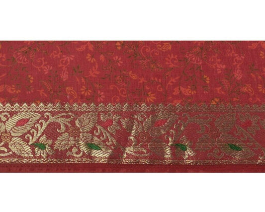 Vintage Sari Border Indian Craft Sewing Trim Zari Woven Magenta Ribbon Lace