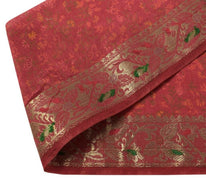 Vintage Sari Border Indian Craft Sewing Trim Zari Woven Magenta Ribbon Lace