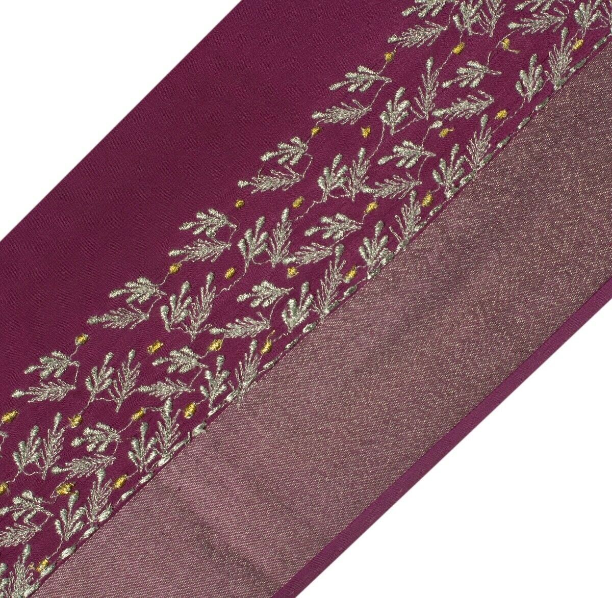 Vintage Sari Border Indian Craft Sewing Trim Zari Thread Embroidered Ribbon Lace
