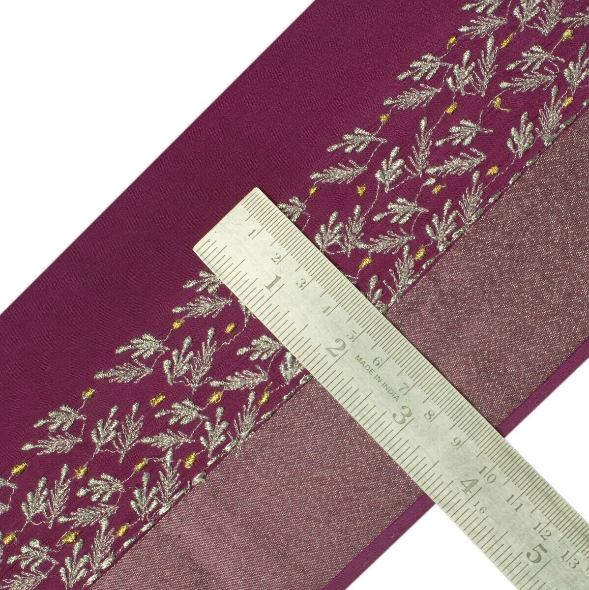 Vintage Sari Border Indian Craft Sewing Trim Zari Thread Embroidered Ribbon Lace