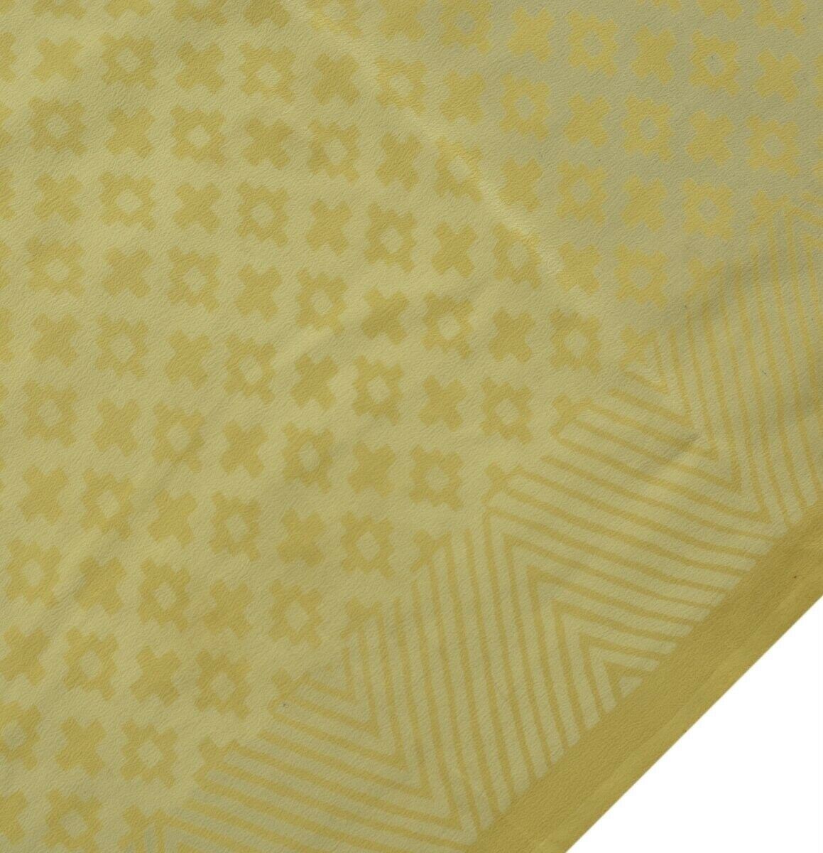 Pure Georgette Silk Printed Vintage Sari Remnant Scrap Fabric for Sewing Craft