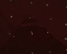 Vintage Saree Remnant Scrap Multi Purpose Design Craft Silk Fabric Hand Beaded