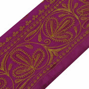 Vintage Sari Border Craft Trim Antique Embroidered Lace Ribbon Red