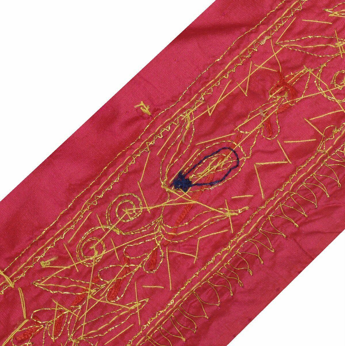 Vintage Saree Border Indian Craft Trim Antique Lace Hand Beaded Cream Ribbon