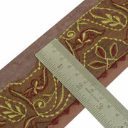 Vintage Saree Border Indian Craft Trim Antique Lace Embroidered Paisley Ribbon