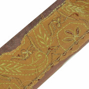 Vintage Saree Border Indian Craft Trim Antique Lace Embroidered Paisley Ribbon