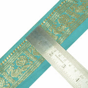 Vintage Saree Border Indian Craft Trim Antique Zari Woven Peacock Lace Ribbon