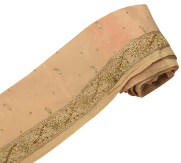 Vintage Sari Border Indian Craft Sewing Trim Hand Beaded Embroidered Ribbon Lace