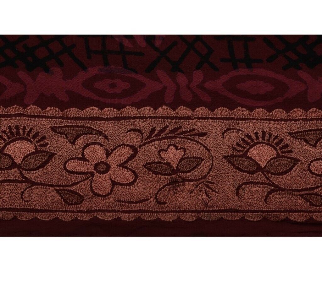 2.25" W Vintage Sari Border Indian Craft Sewing Trim Embroidered Ribbon Lace