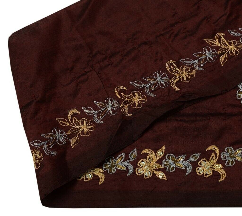 Vintage Sari Border Indian Craft Sewing Trim Embroidered Ribbon Lace Maroon