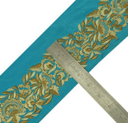 3" W Vintage Sari Border Indian Craft Sewing Trim Embroidered Ribbon Lace