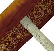 Vintage Sari Border Indian Craft Sewing Trim Embroidered Ribbon Lace Maroon