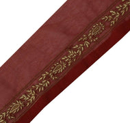 Vintage Sari Border Indian Craft Sewing Trim Hand Embroidered Ribbon Lace Red