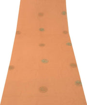 Indian Art Silk Vintage Sari Remnant Scrap Fabric for Sewing Craft Peach