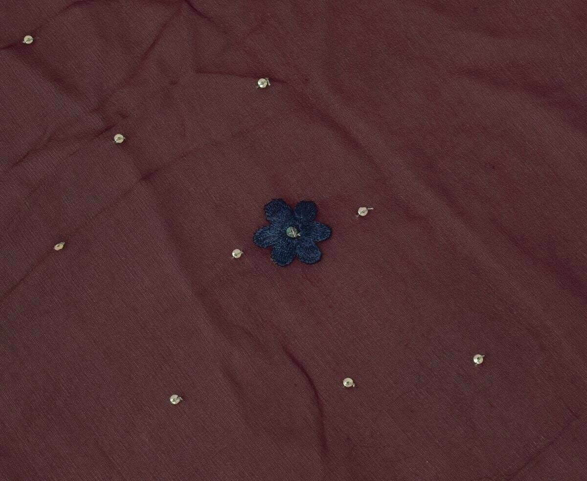 100% Pure Georgette Silk Vintage Sari Remnant Scrap Fabric for Sewing Craft