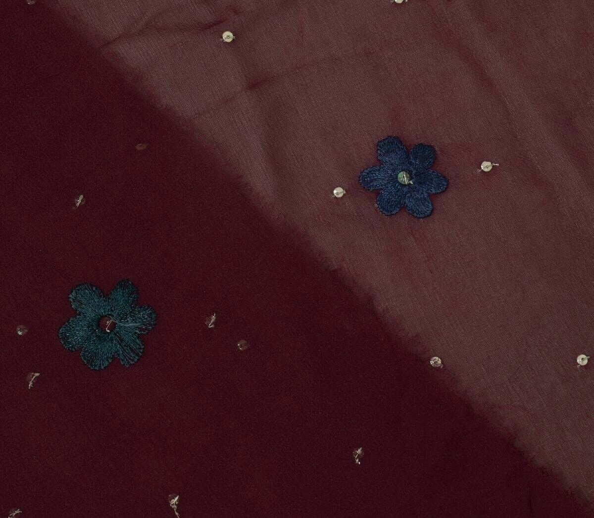 100% Pure Georgette Silk Vintage Sari Remnant Scrap Fabric for Sewing Craft