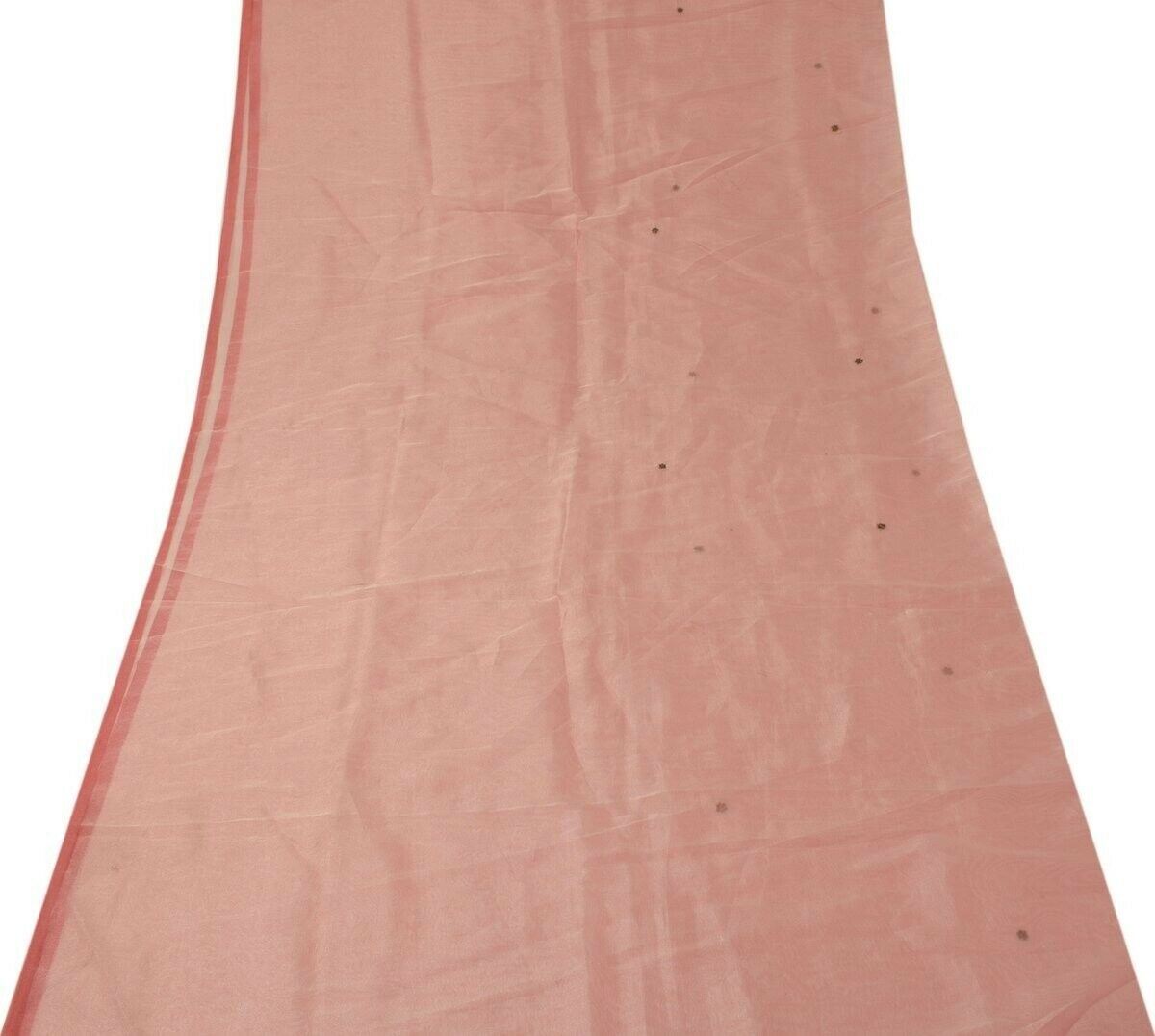 Indian Art Silk Vintage Sari Remnant Scrap Net Link Fabric for Sewing Craft