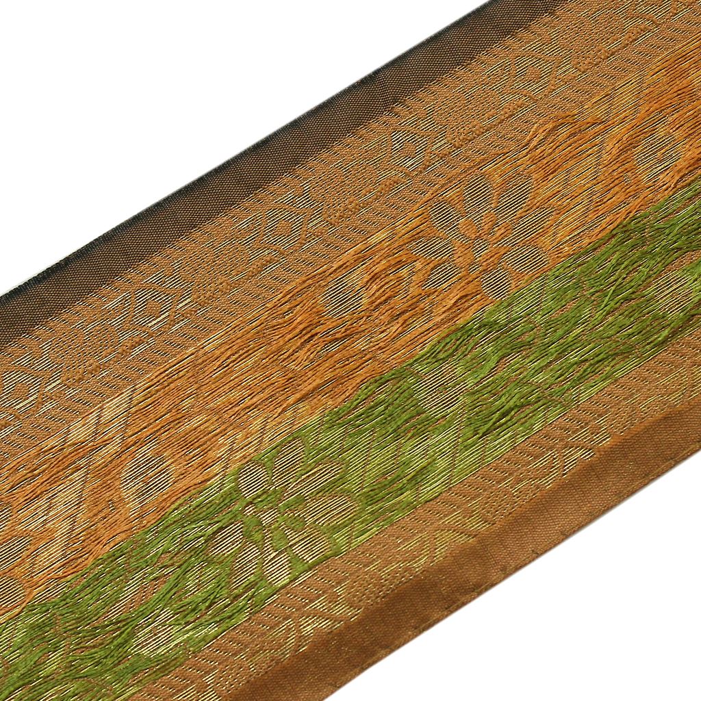 3 Yard Woven Zari Brocade Indian Faux Silk Border Trim Lace Ribbon Peach Shades