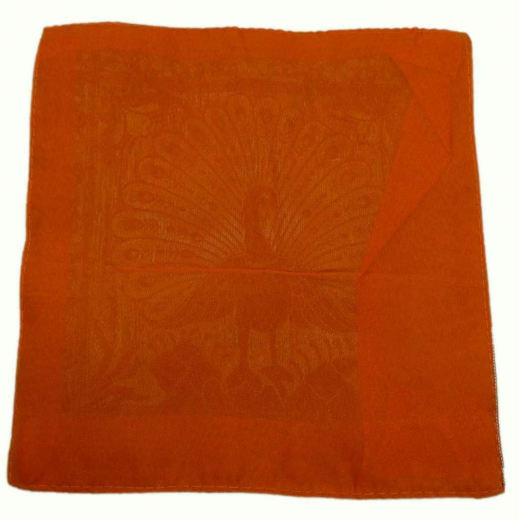 Art Silk Woven Zari Brocade Table Mat Multi Purpose Fabric Orange