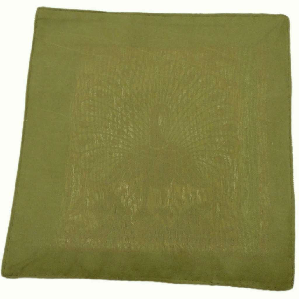 Art Silk Woven Zari Brocade Table Mat Multi Purpose Fabric Henna Green