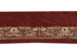 Vintage Saree Sewing Trim Indian Craft Border Hand Beaded Embroidered Lace