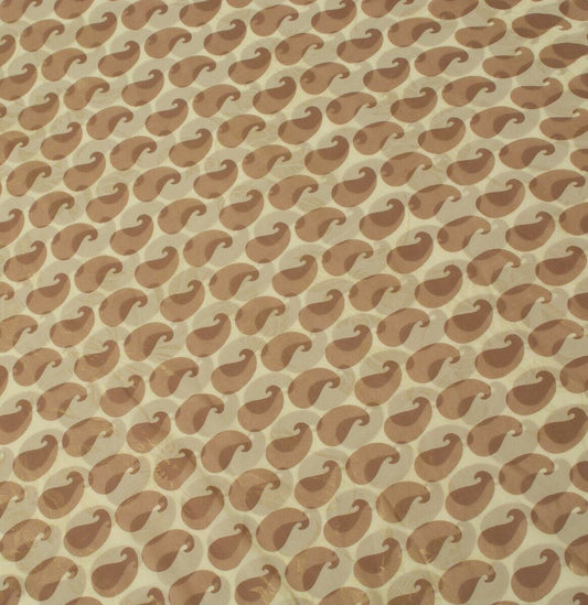 Blend Georgette Silk Printed Vintage Sari Remnant Scrap Fabric for Sewing Craft