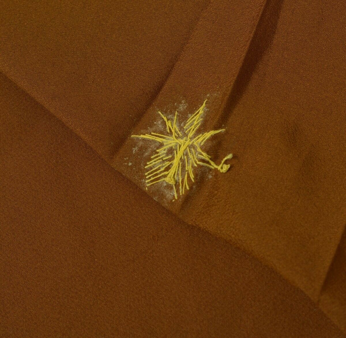 Blend Crepe Silk Hand Beaded Vintage Sari Remnant Scrap Fabric for Sewing Craft