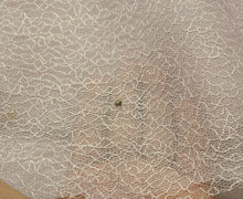 Vintage Sari Remnant Scrap Net Mesh Hand Beaded Fabric for Sewing Craft Mauve