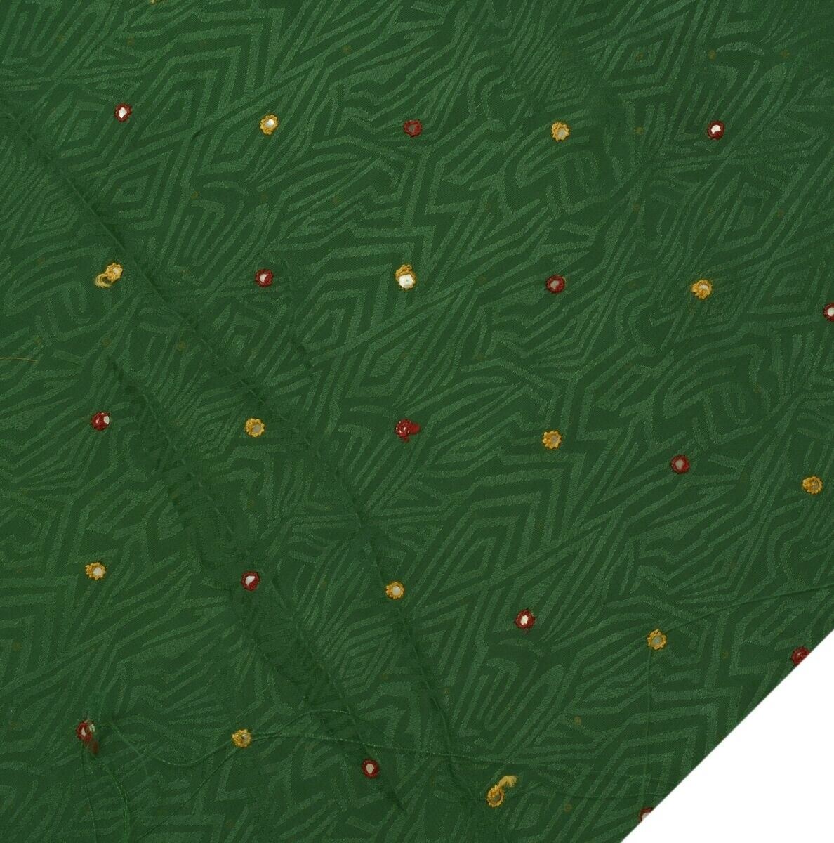 Indian Art Silk Self Woven Vintage Sari Remnant Scrap Fabric for Sewing Craft
